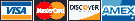 eCheck, Visa, MasterCard, Discover, AMEX