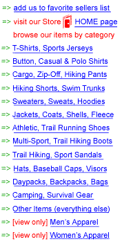 store nav menu